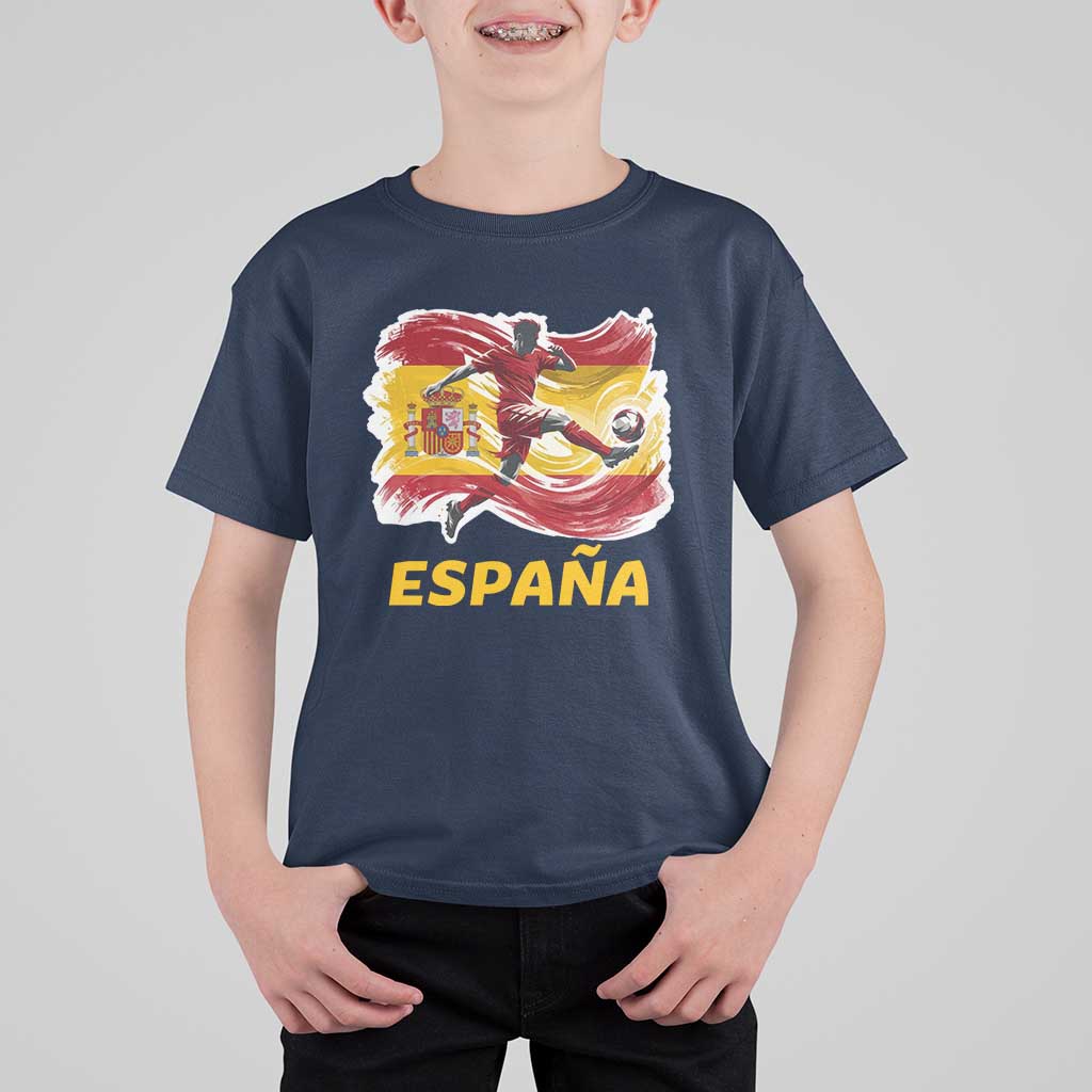 Spain Espana Soccer Football Fan Spanish Flag T Shirt For Kid