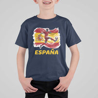 Spain Espana Soccer Football Fan Spanish Flag T Shirt For Kid