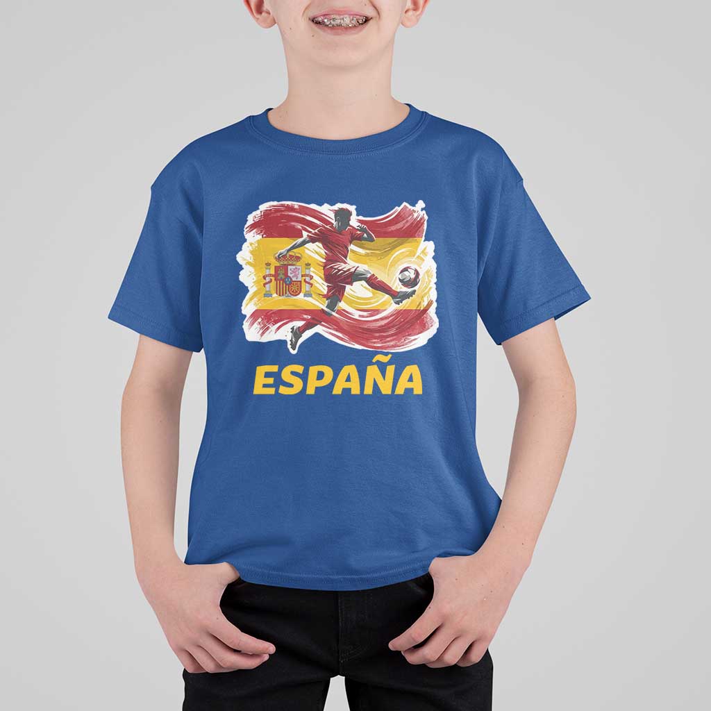 Spain Espana Soccer Football Fan Spanish Flag T Shirt For Kid
