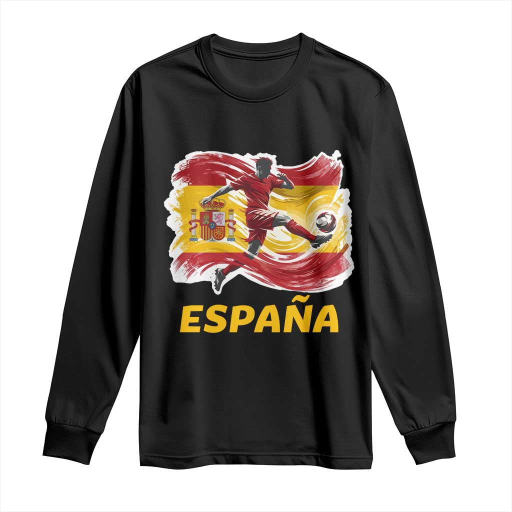 Spain Espana Soccer Football Fan Spanish Flag Long Sleeve Shirt