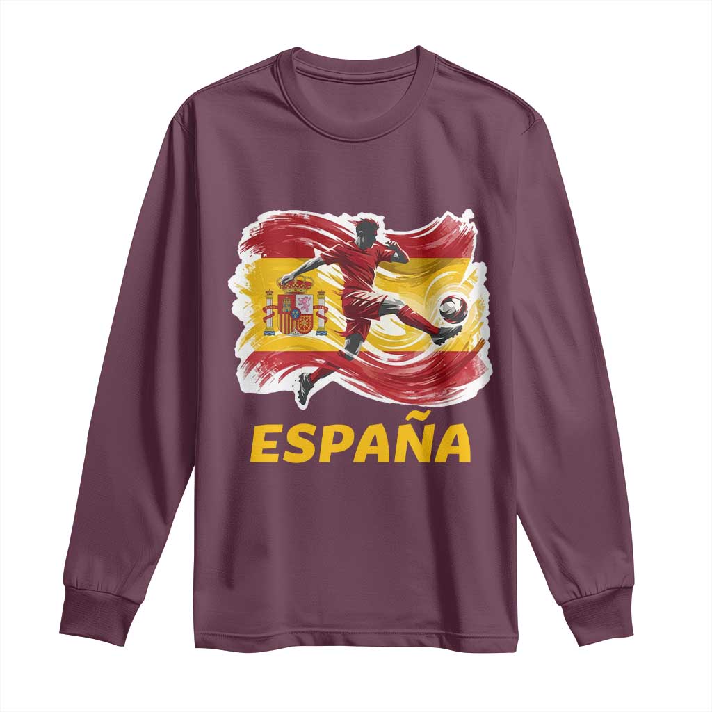 Spain Espana Soccer Football Fan Spanish Flag Long Sleeve Shirt