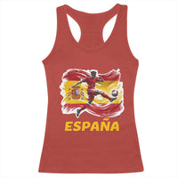 Spain Espana Soccer Football Fan Spanish Flag Racerback Tank Top