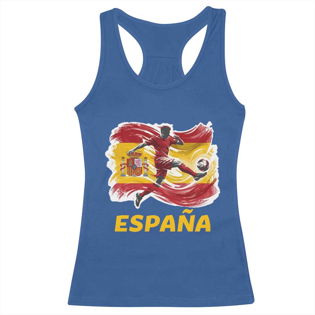 Spain Espana Soccer Football Fan Spanish Flag Racerback Tank Top