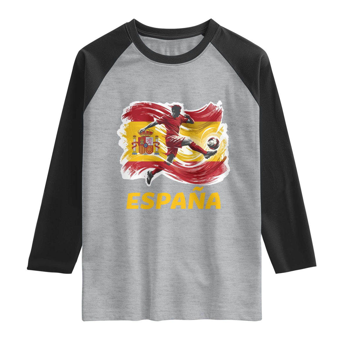 Spain Espana Soccer Football Fan Spanish Flag Raglan Shirt