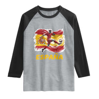 Spain Espana Soccer Football Fan Spanish Flag Raglan Shirt