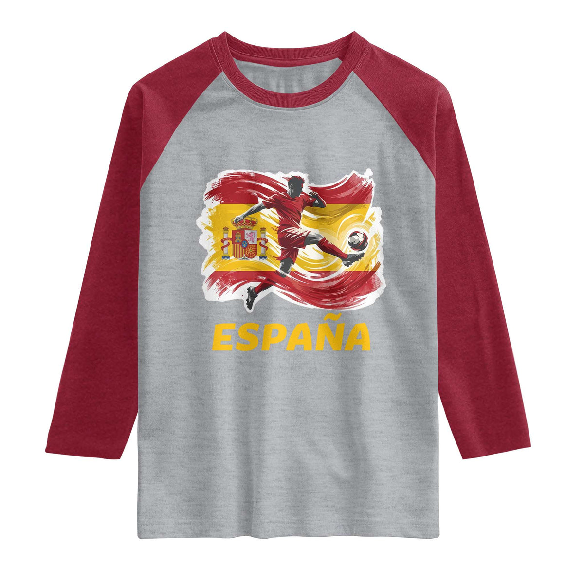 Spain Espana Soccer Football Fan Spanish Flag Raglan Shirt