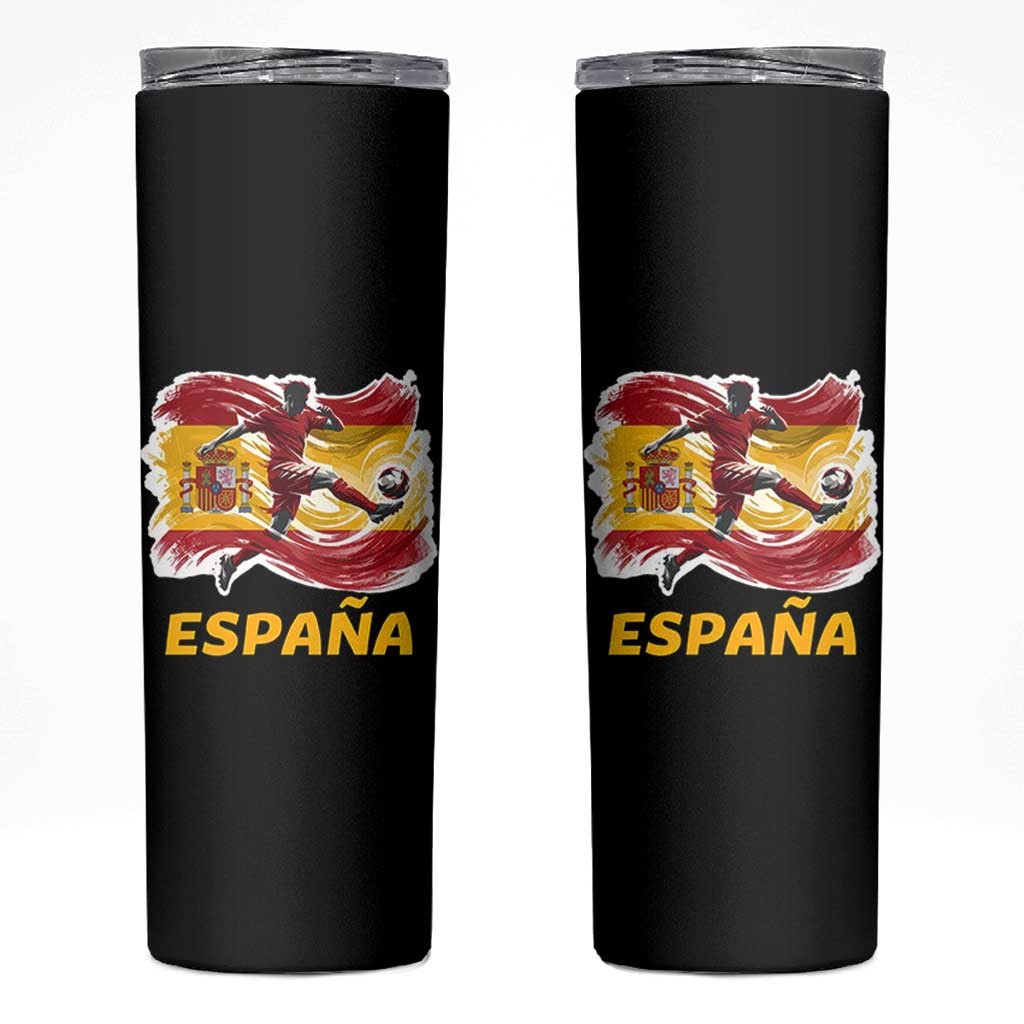 Spain Espana Soccer Football Fan Spanish Flag Skinny Tumbler