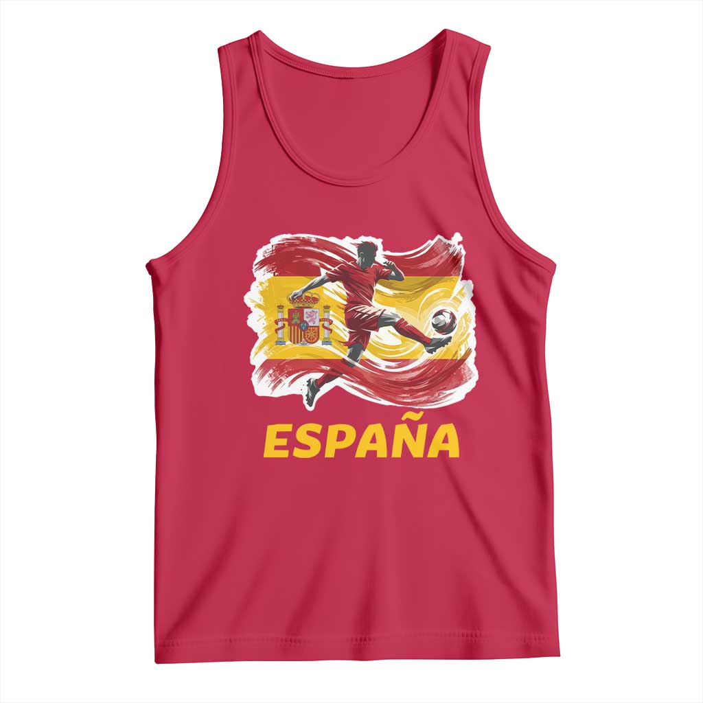 Spain Espana Soccer Football Fan Spanish Flag Tank Top