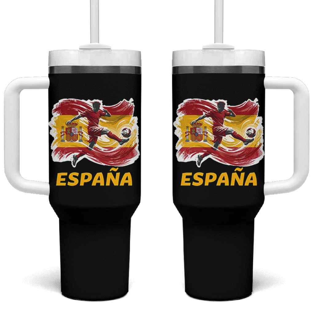 Spain Espana Soccer Football Fan Spanish Flag Tumbler With Handle