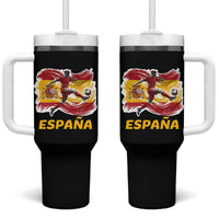 Spain Espana Soccer Football Fan Spanish Flag Tumbler With Handle
