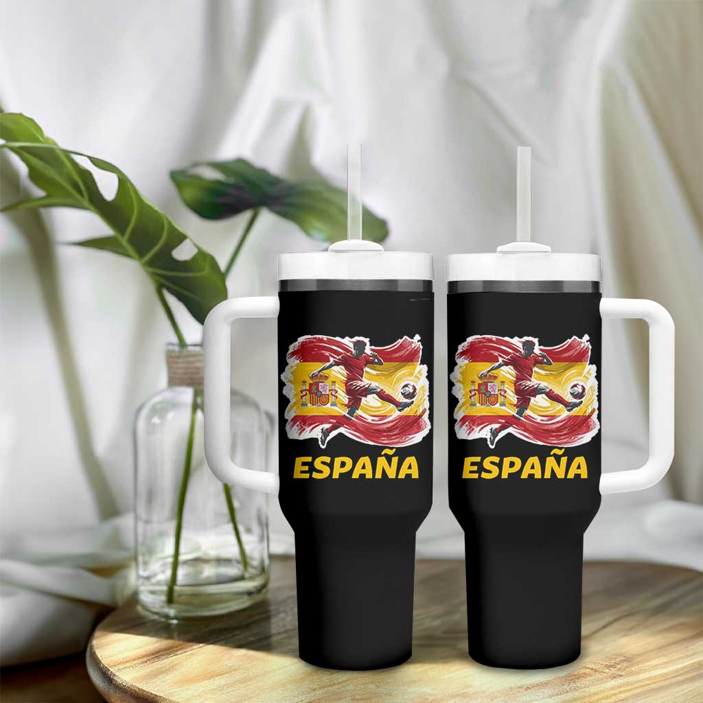 Spain Espana Soccer Football Fan Spanish Flag Tumbler With Handle