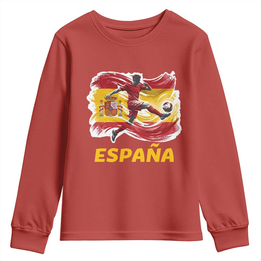 Spain Espana Soccer Football Fan Spanish Flag Youth Sweatshirt