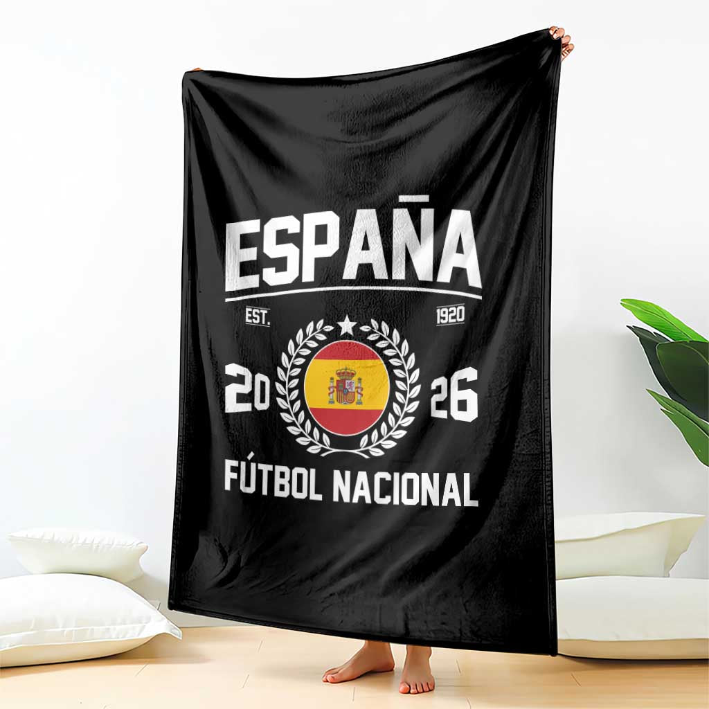 Spain 2026 Soccer Football Fan Spanish Flag Throw Blanket
