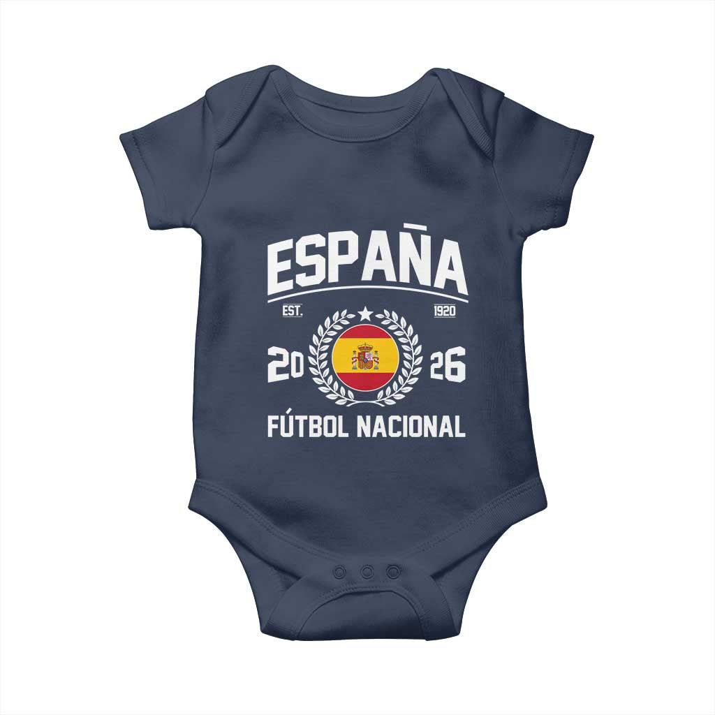 Spain 2026 Soccer Football Fan Spanish Flag Baby Onesie