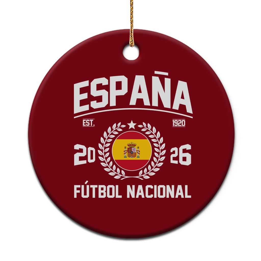 Spain 2026 Soccer Football Fan Spanish Flag Ceramic Ornament