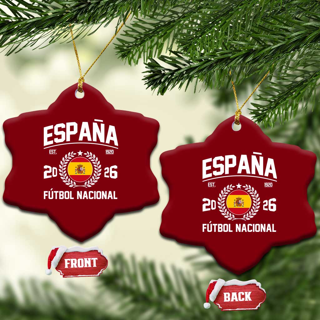 Spain 2026 Soccer Football Fan Spanish Flag Ceramic Ornament