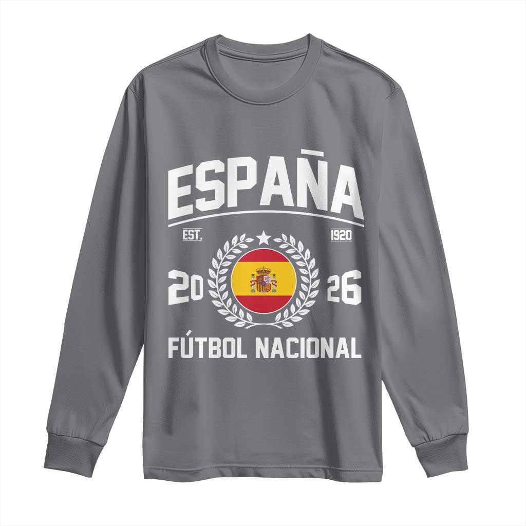 Spain 2026 Soccer Football Fan Spanish Flag Long Sleeve Shirt