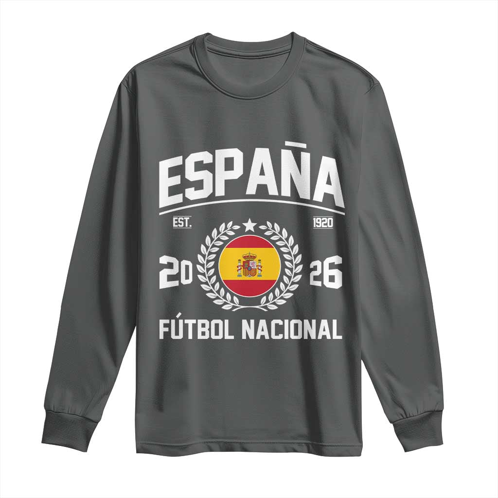 Spain 2026 Soccer Football Fan Spanish Flag Long Sleeve Shirt