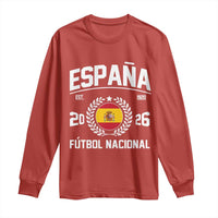 Spain 2026 Soccer Football Fan Spanish Flag Long Sleeve Shirt