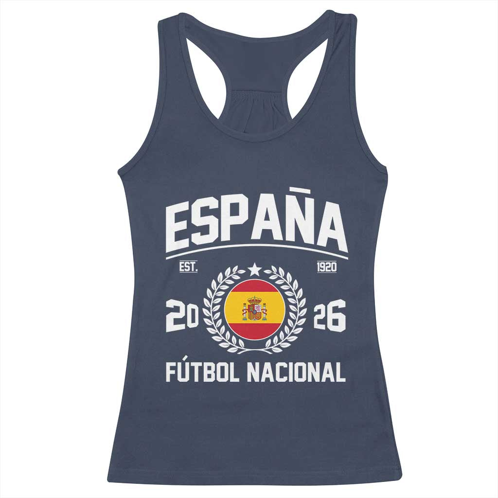 Spain 2026 Soccer Football Fan Spanish Flag Racerback Tank Top