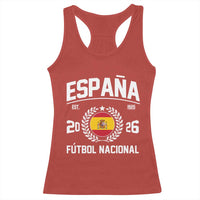 Spain 2026 Soccer Football Fan Spanish Flag Racerback Tank Top