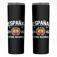 Spain 2026 Soccer Football Fan Spanish Flag Skinny Tumbler