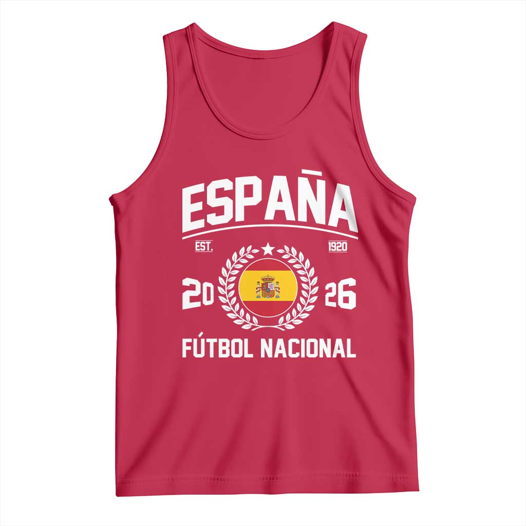 Spain 2026 Soccer Football Fan Spanish Flag Tank Top