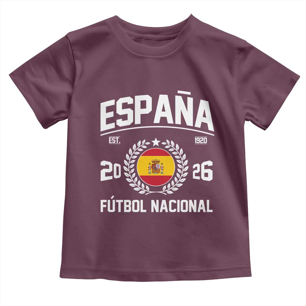 Spain 2026 Soccer Football Fan Spanish Flag Toddler T Shirt