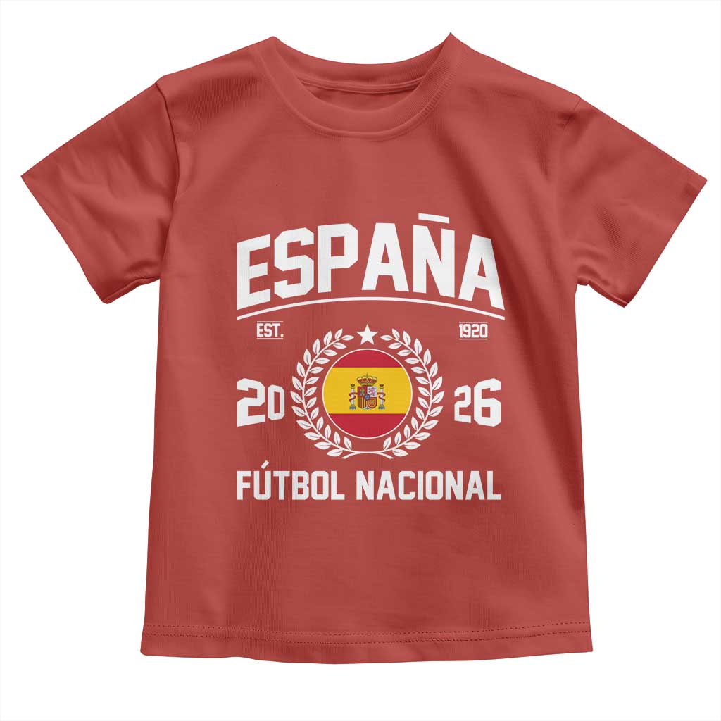 Spain 2026 Soccer Football Fan Spanish Flag Toddler T Shirt