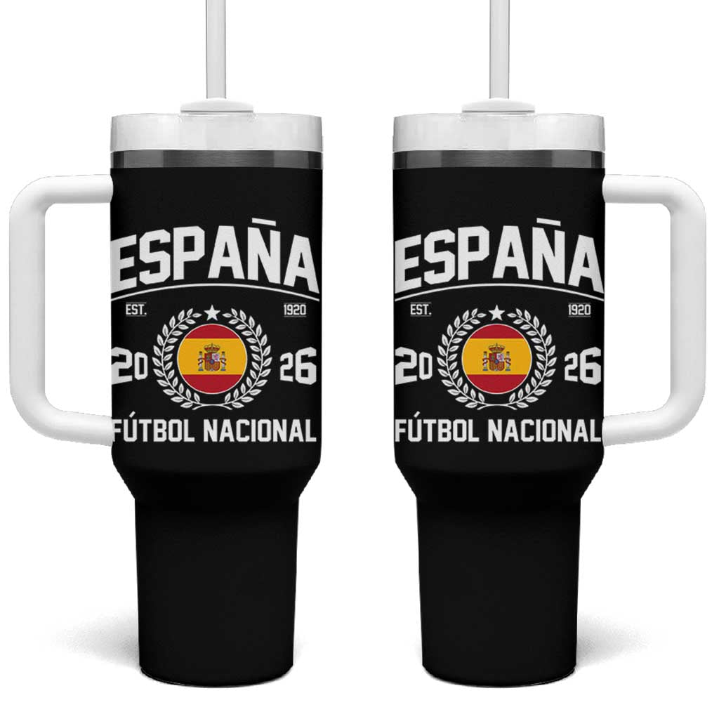 Spain 2026 Soccer Football Fan Spanish Flag Tumbler With Handle