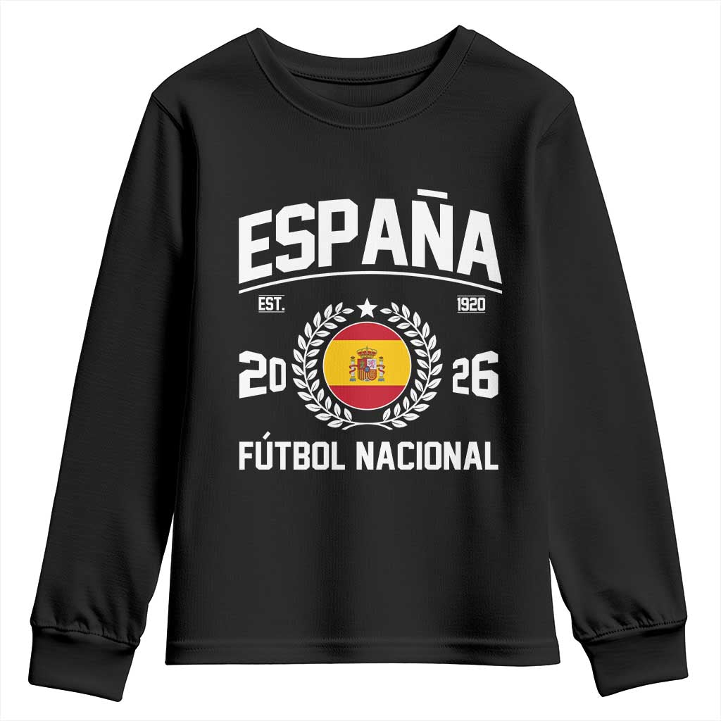 Spain 2026 Soccer Football Fan Spanish Flag Youth Sweatshirt