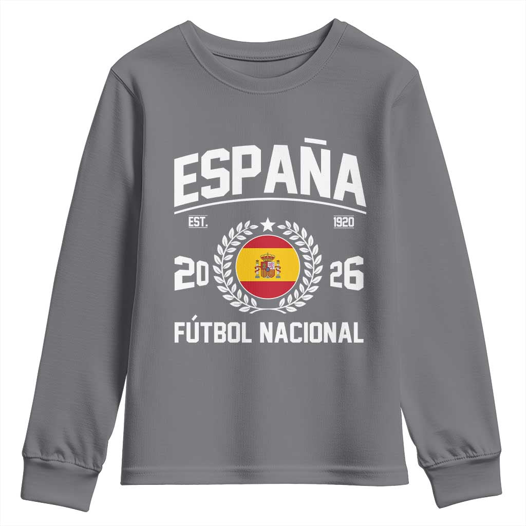 Spain 2026 Soccer Football Fan Spanish Flag Youth Sweatshirt