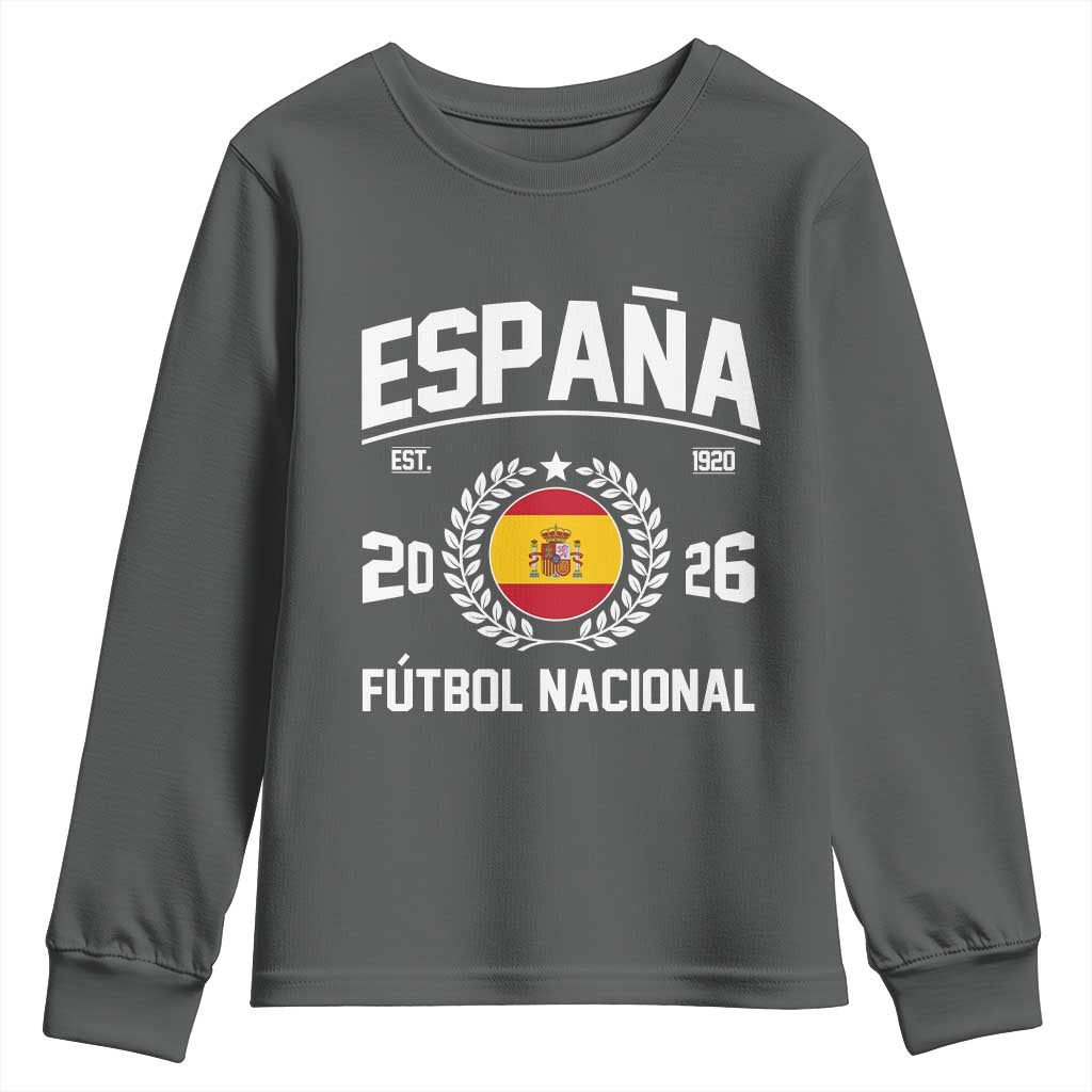Spain 2026 Soccer Football Fan Spanish Flag Youth Sweatshirt