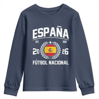 Spain 2026 Soccer Football Fan Spanish Flag Youth Sweatshirt