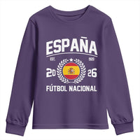 Spain 2026 Soccer Football Fan Spanish Flag Youth Sweatshirt