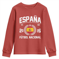 Spain 2026 Soccer Football Fan Spanish Flag Youth Sweatshirt