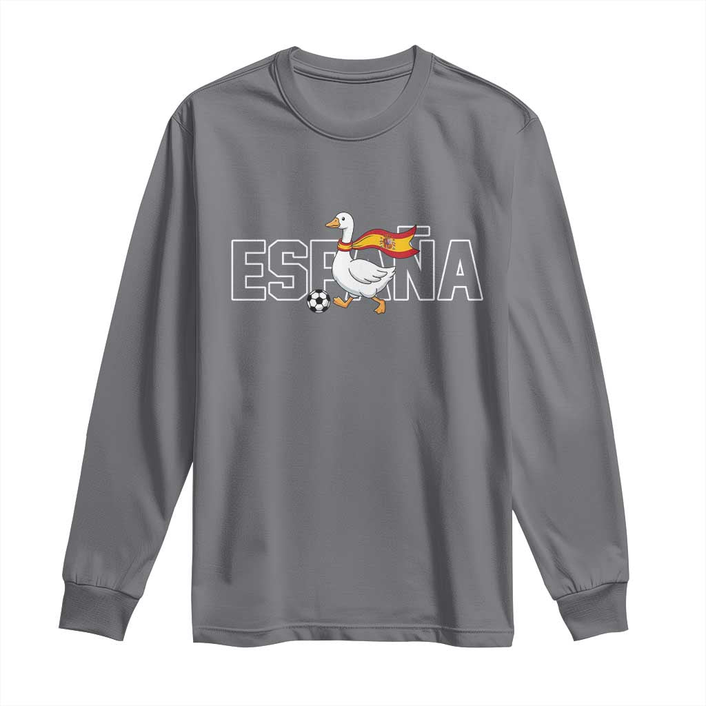 Espana Spain Soccer Football Long Sleeve Shirt Silly Goose Spanish Flag Fan Supporter
