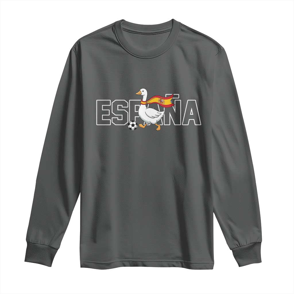 Espana Spain Soccer Football Long Sleeve Shirt Silly Goose Spanish Flag Fan Supporter