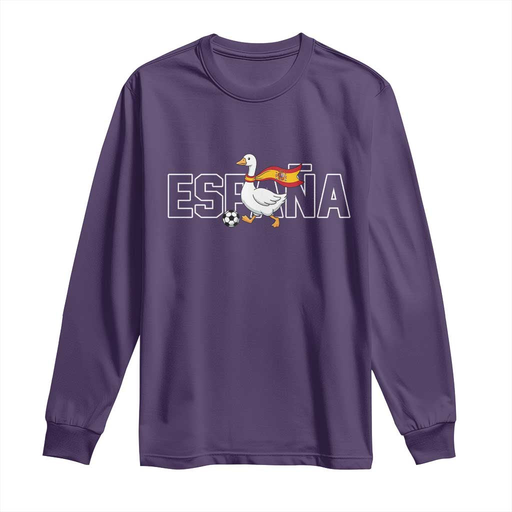 Espana Spain Soccer Football Long Sleeve Shirt Silly Goose Spanish Flag Fan Supporter