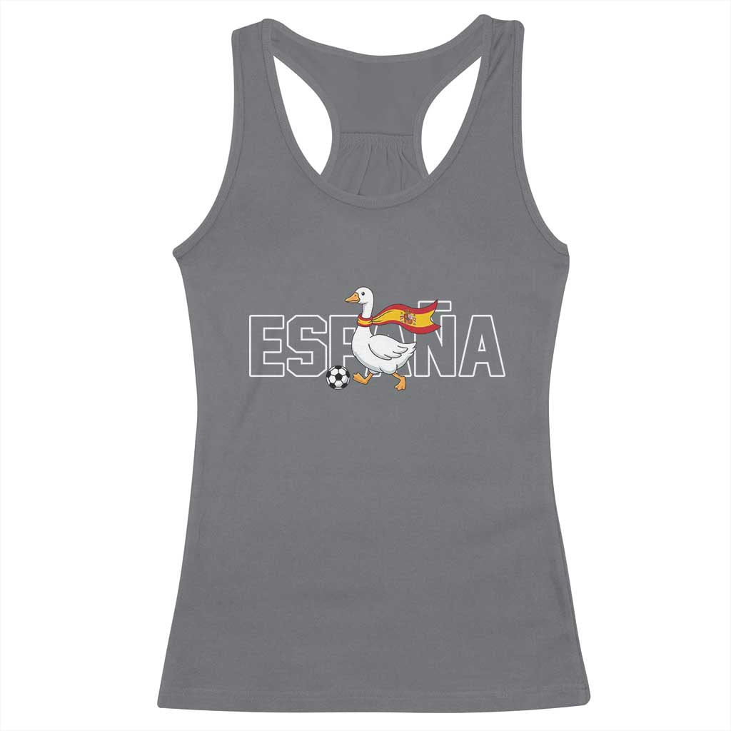 Espana Spain Soccer Football Racerback Tank Top Silly Goose Spanish Flag Fan Supporter