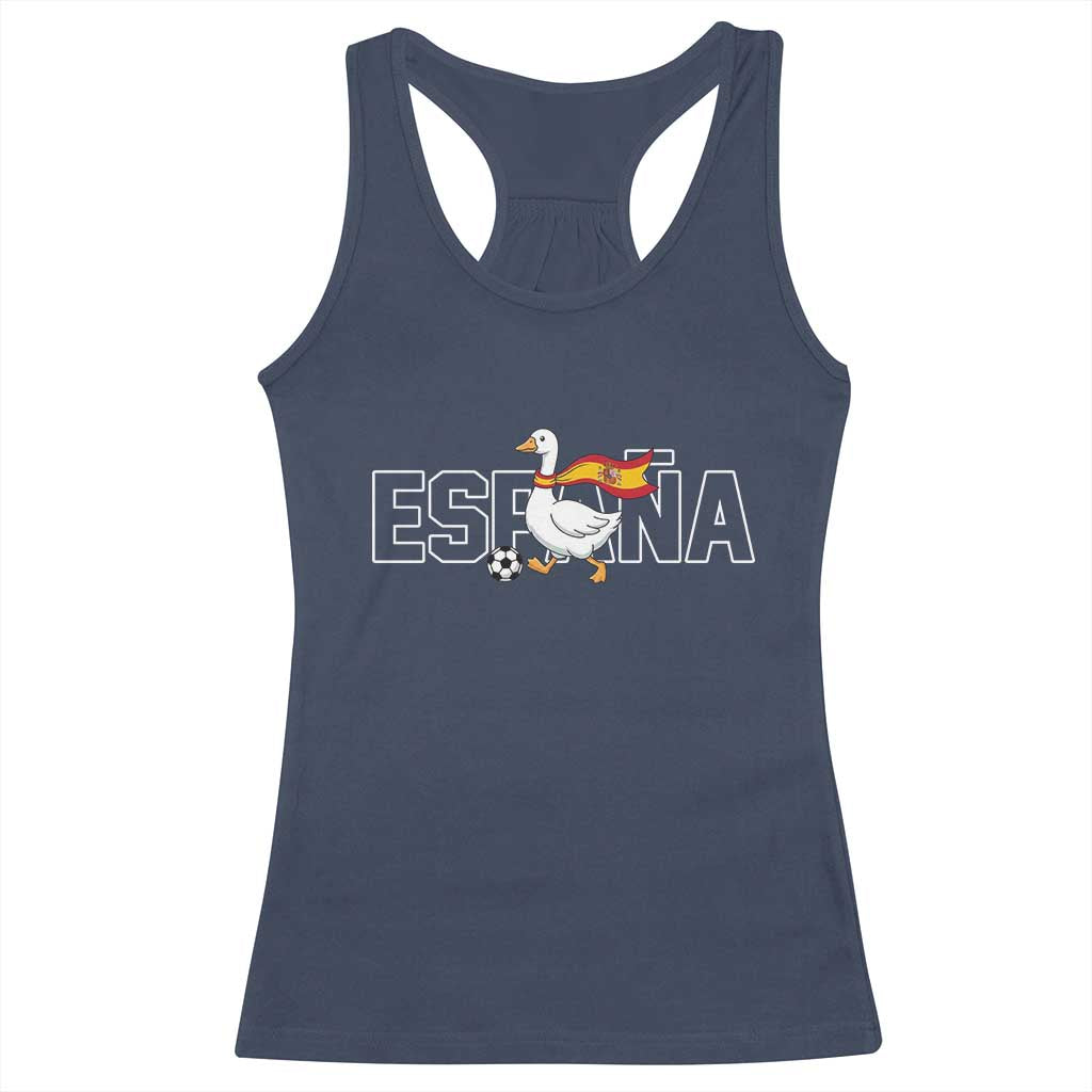 Espana Spain Soccer Football Racerback Tank Top Silly Goose Spanish Flag Fan Supporter