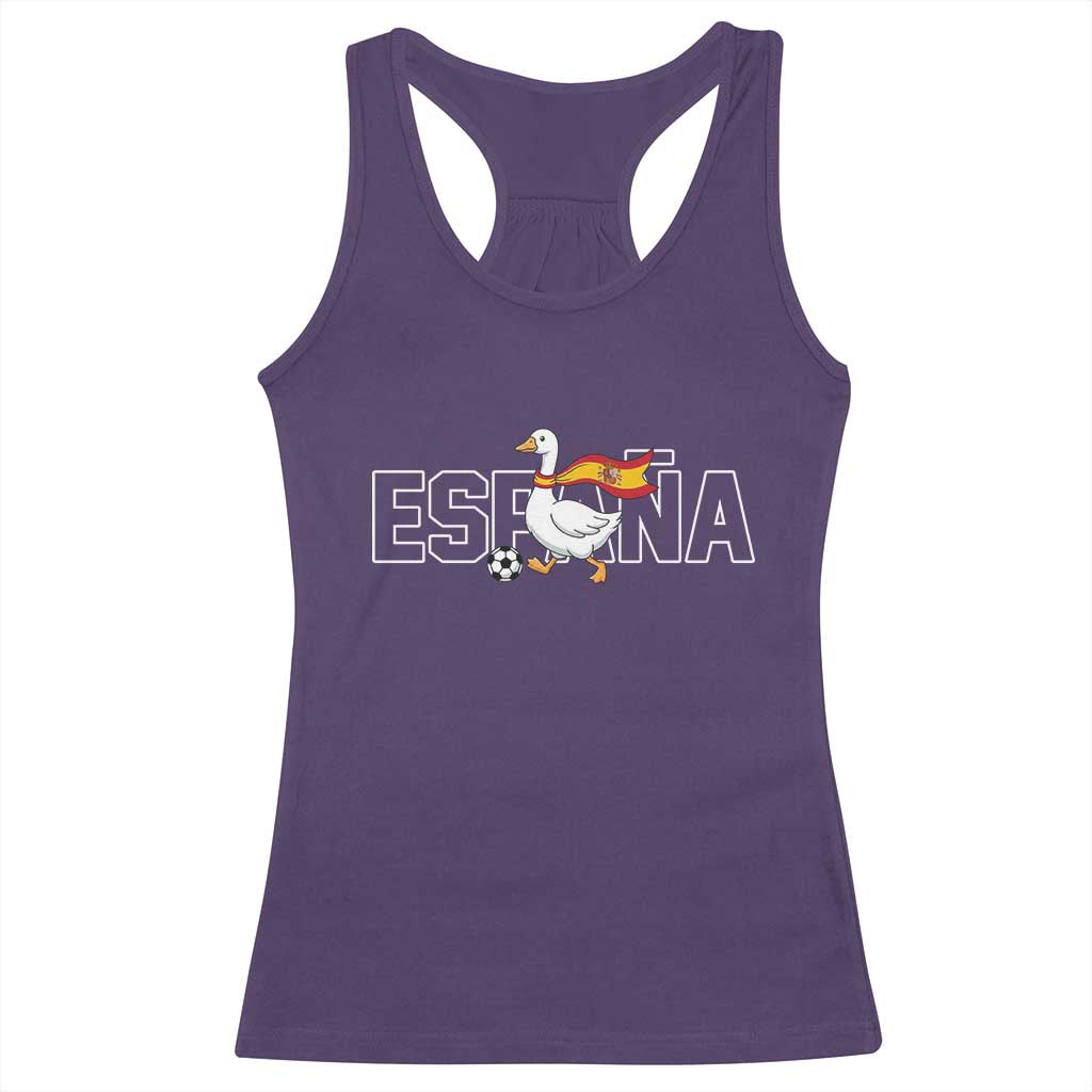 Espana Spain Soccer Football Racerback Tank Top Silly Goose Spanish Flag Fan Supporter