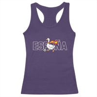 Espana Spain Soccer Football Racerback Tank Top Silly Goose Spanish Flag Fan Supporter