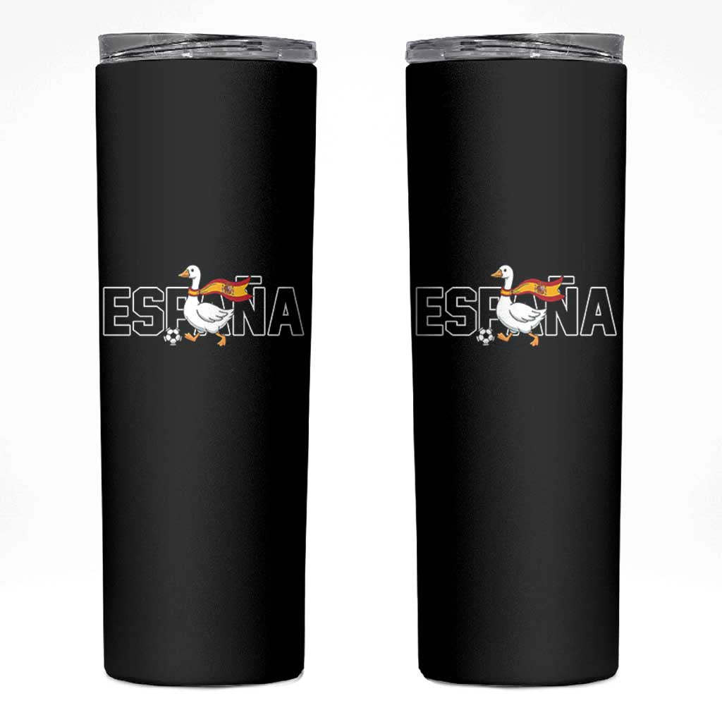 Espana Spain Soccer Football Skinny Tumbler Silly Goose Spanish Flag Fan Supporter