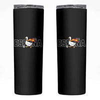 Espana Spain Soccer Football Skinny Tumbler Silly Goose Spanish Flag Fan Supporter