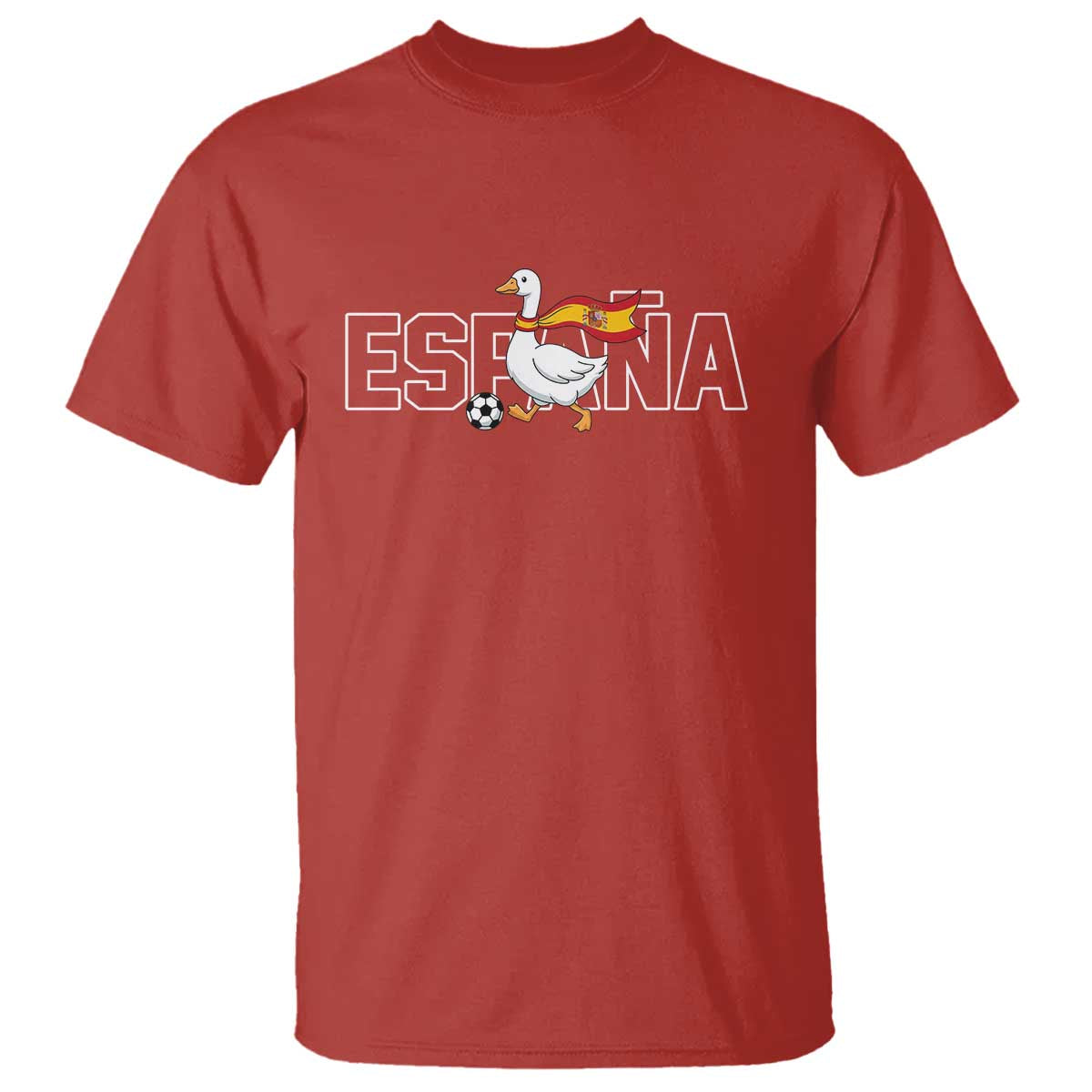 Espana Spain Soccer Football T Shirt Silly Goose Spanish Flag Fan Supporter