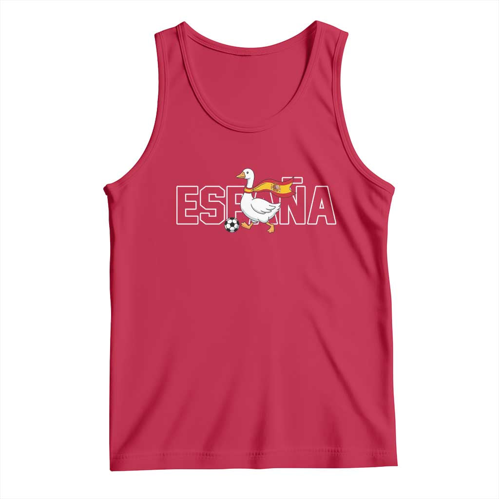 Espana Spain Soccer Football Tank Top Silly Goose Spanish Flag Fan Supporter