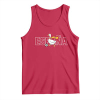 Espana Spain Soccer Football Tank Top Silly Goose Spanish Flag Fan Supporter