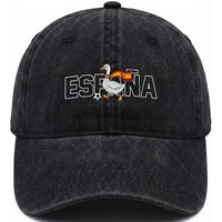 Espana Spain Soccer Football Washed Cotton Baseball Cap Silly Goose Spanish Flag Fan Supporter