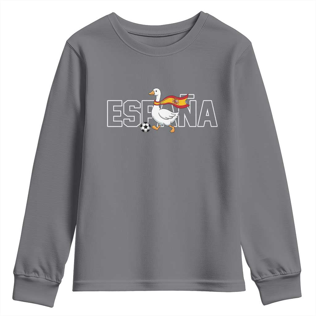 Espana Spain Soccer Football Youth Sweatshirt Silly Goose Spanish Flag Fan Supporter